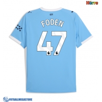 Fotballdrakt Herre Manchester City Phil Foden #47 Hjemmedrakt 2025-26 Kortermet